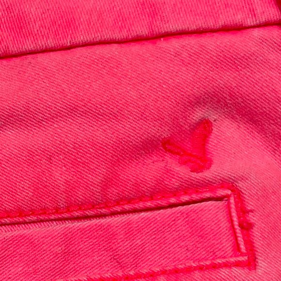 American Eagle bright pink denim midi shorts 4 - Picture 8 of 9